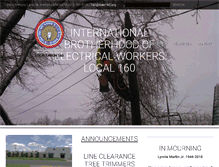 Tablet Screenshot of ibew160.org